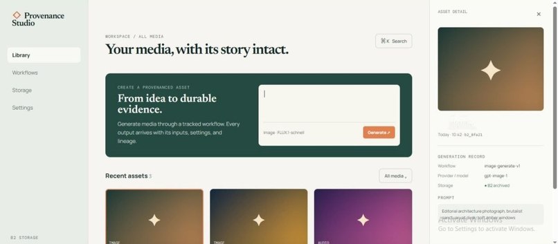 Provenance Studio – screenshot 3