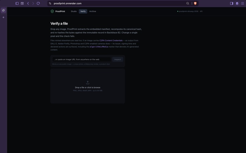 ProofPrint – screenshot 2