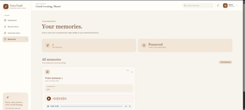 VoiceVault – screenshot 1