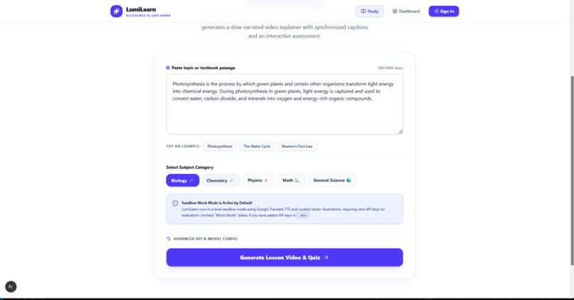LumiLearn – screenshot 2
