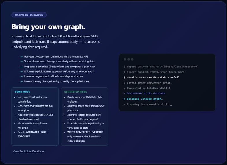 Rosetta — the Semantic Consistency Agent for DataHub – screenshot 3