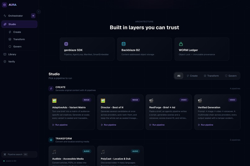 AURA: Authenticated, Unalterable Record of Assets – screenshot 1