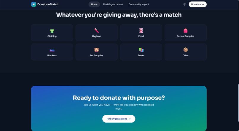 DonationMatch – screenshot 3