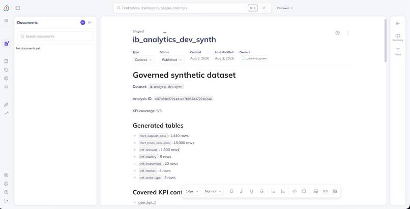 Synthia: KPI-Aware Synthetic Dataset Agent – screenshot 4