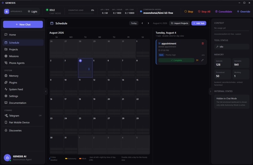 Genesis AI with call-e implemented – screenshot 4