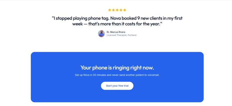 Nova — AI Front Desk for Small Clinics – screenshot 3