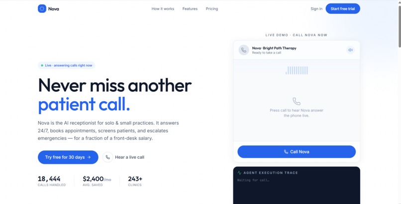 Nova — AI Front Desk for Small Clinics – screenshot 6