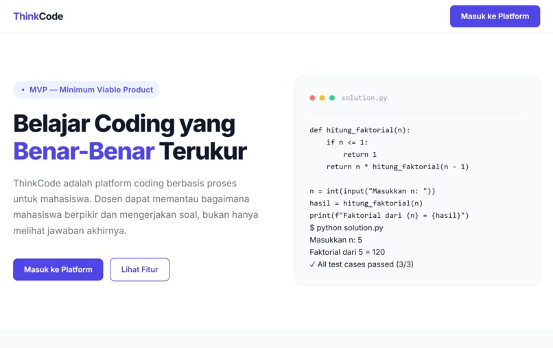 ThinkCode: Learn to Code, Not Copy – screenshot 1