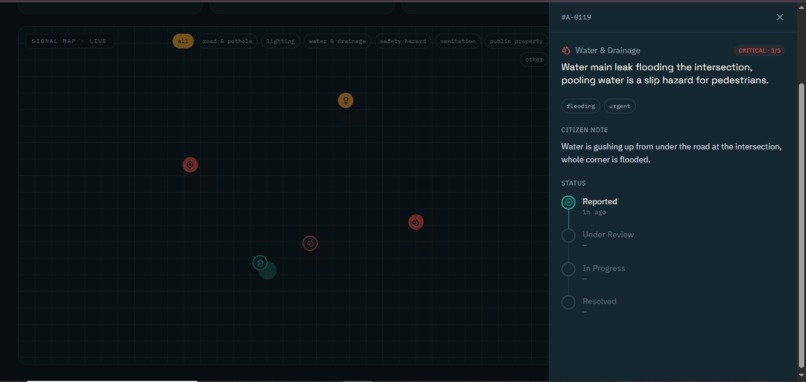 Aegis — AI-Triaged Civic Infrastructure Reporting – screenshot 2