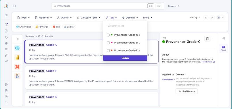 Provenance – screenshot 5