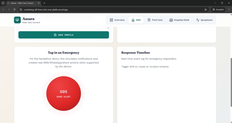 Aasara — Elder Care Connect – screenshot 1