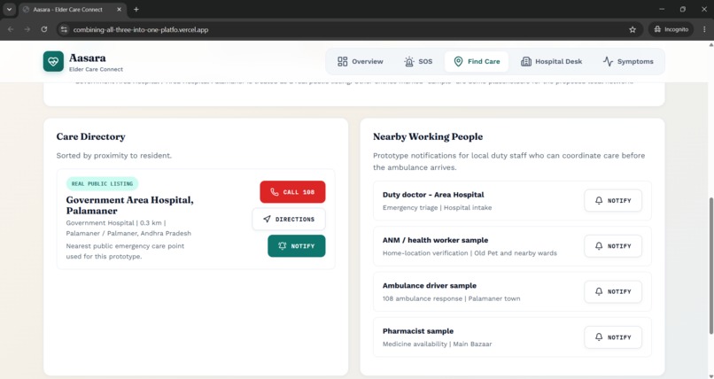 Aasara — Elder Care Connect – screenshot 4