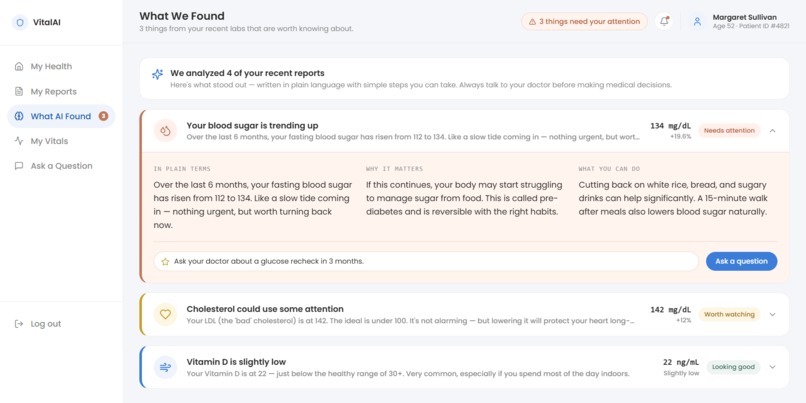 VitalAI | Medical Report Analyzer – screenshot 4