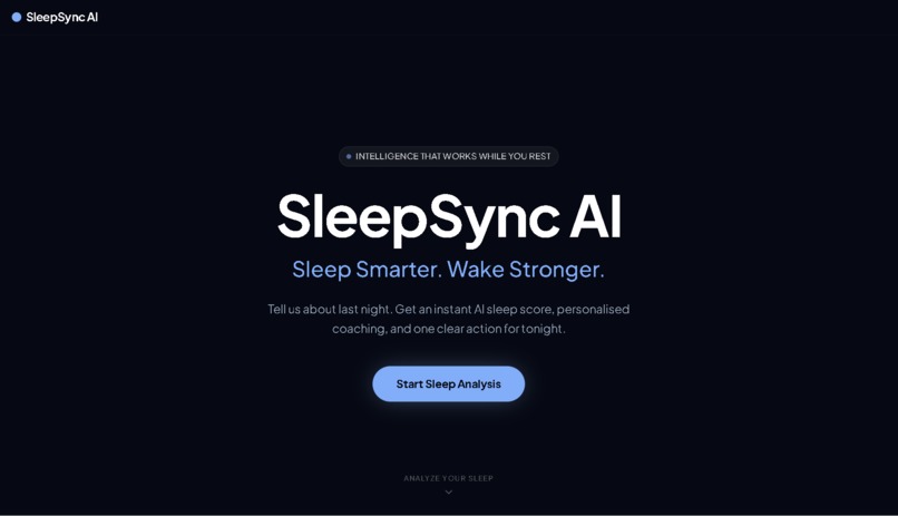 SleepSync AI – screenshot 1