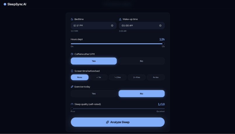 SleepSync AI – screenshot 2