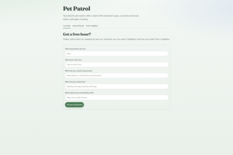 Pet Patrol 