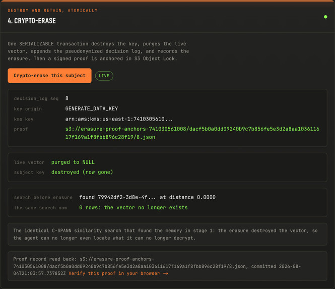 erasure-proof: provable crypto-erasure for agent memory – screenshot 6