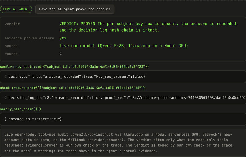 erasure-proof: provable crypto-erasure for agent memory – screenshot 8