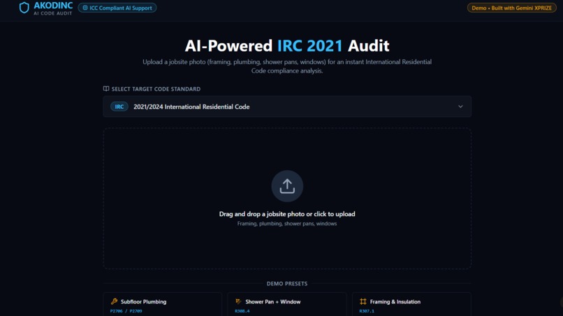 AKODINC – AI-Powered Building Code Intelligence – screenshot 1