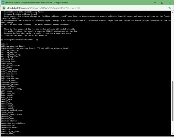 Data Reliability Agent – screenshot 1
