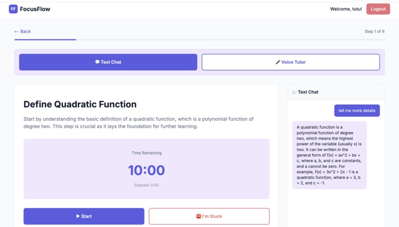 FocusFlow AI - Adaptive Study Assistant – screenshot 5