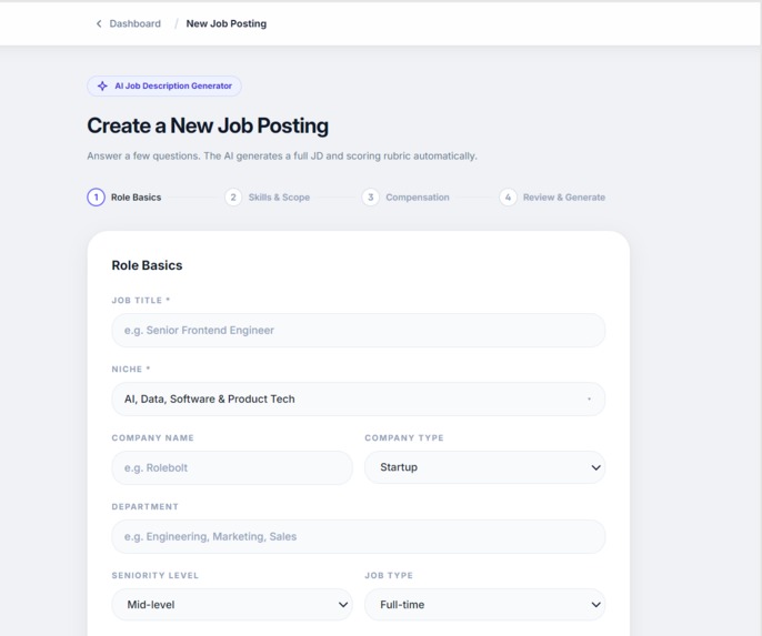 Rolebolt: AI-Powered Hiring & Career Platform – screenshot 1