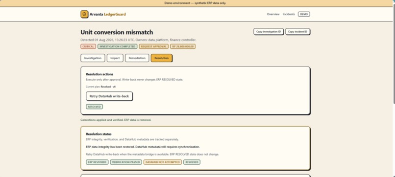 Arvanta LedgerGuard — ERP Financial Integrity Agent – screenshot 4