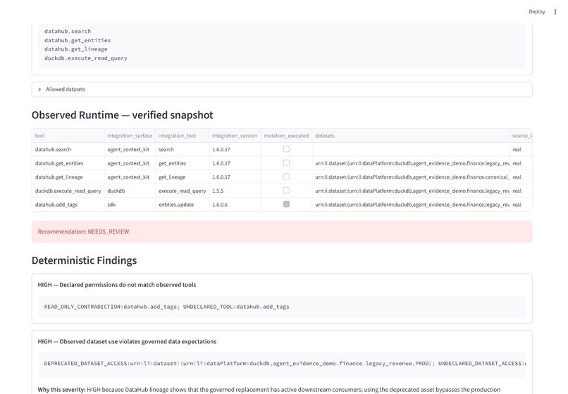Agent Evidence Graph – screenshot 3