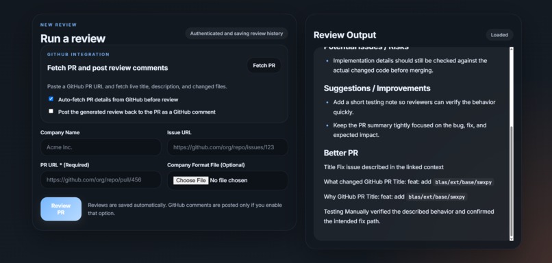 PR Review Agent – screenshot 5