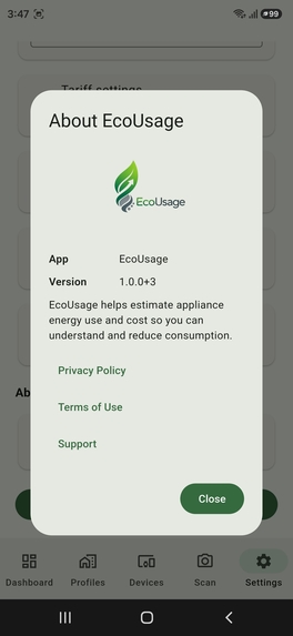 EcoUsage — Global AI Energy Intelligence – screenshot 2