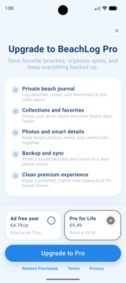 BeachLog – screenshot 5