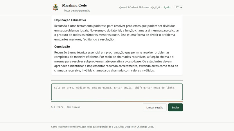 Mwalimu Code — Offline AI Programming Tutor – screenshot 1