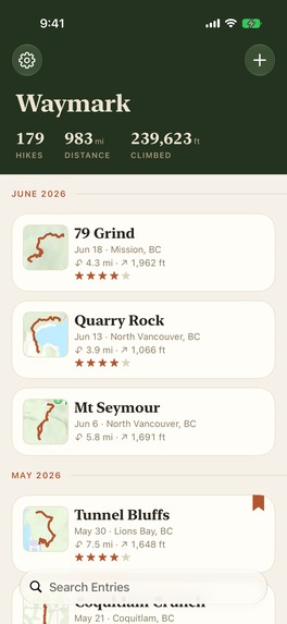 Waymark: Journal for days outdoors – screenshot 3