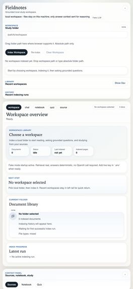 Fieldnotes – screenshot 1
