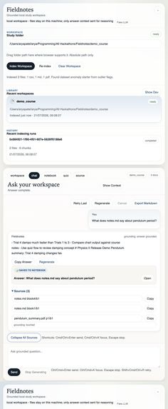 Fieldnotes – screenshot 2