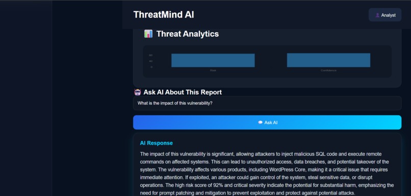 ThreatMind AI - Cybersecurity Analysis – screenshot 5