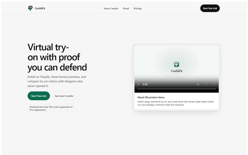 ConfidFit – screenshot 1