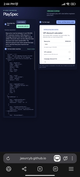 PlaySpec – screenshot 2