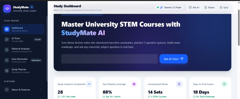StudyMate AI — Your Personal AI Study Companion – screenshot 1