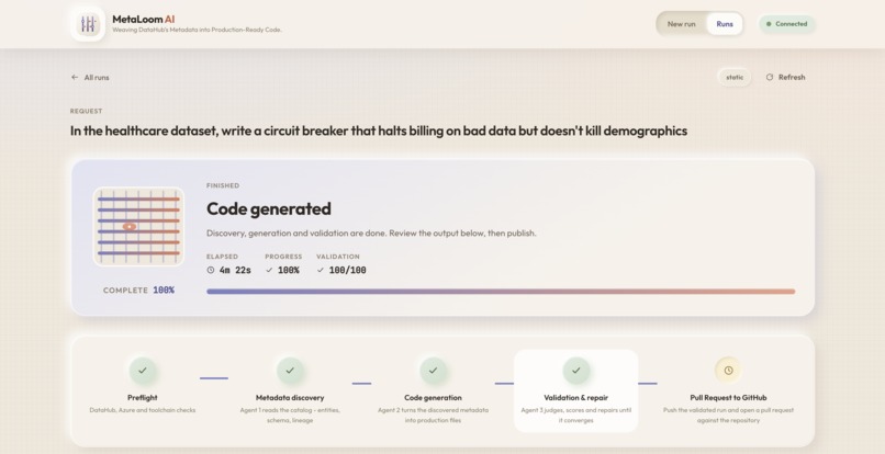 MetaLoom AI: Metadata-Aware Code Generation & Development – screenshot 2