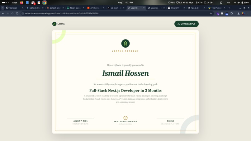 LearnX – screenshot 1