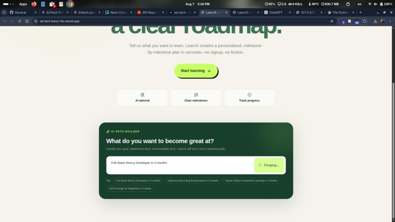 LearnX – screenshot 2