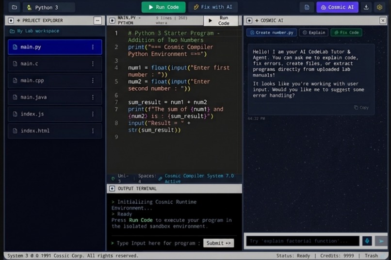 Cosmic Compiler – screenshot 1