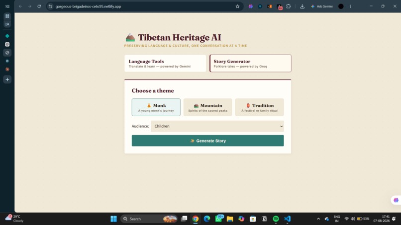 Tibetan Heritage AI – screenshot 2