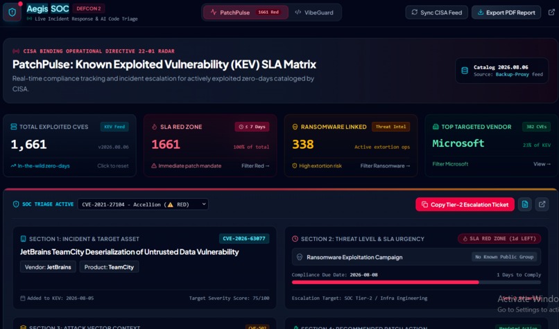 AegisSOC: PatchPulse & VibeGuard – screenshot 2