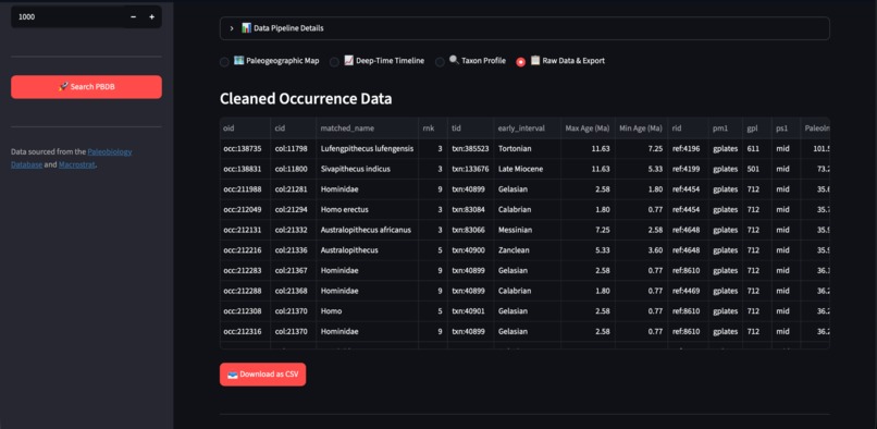 PaleoData Explorer – screenshot 6