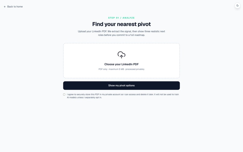  https://CareerPivot.me: AI Career Roadmaps – screenshot 2