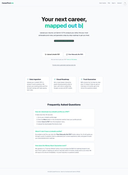  https://CareerPivot.me: AI Career Roadmaps – screenshot 1