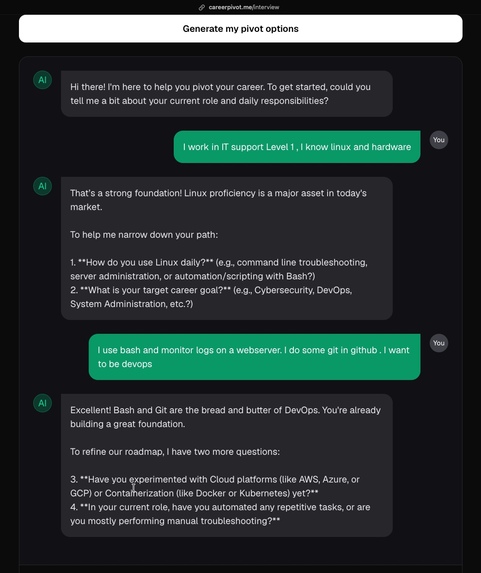  https://CareerPivot.me: AI Career Roadmaps – screenshot 6