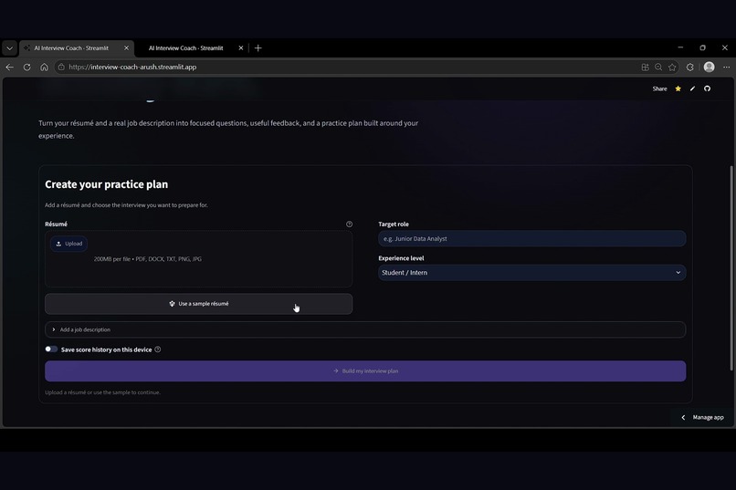 AI Interview Coach – screenshot 1
